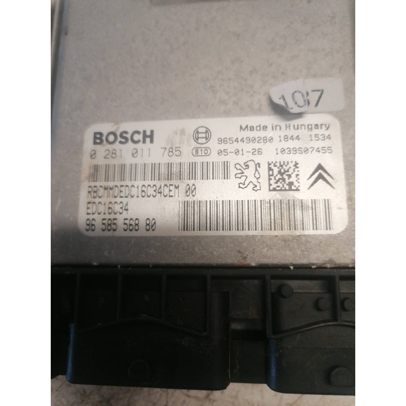 Recambio de centralita motor uce para citroën c3 1.4 hdi sx plus referencia OEM IAM 9658556880 9654490280 1039S07455 - Gris 2
