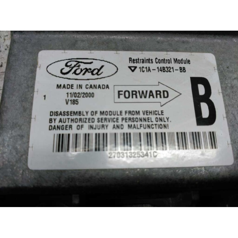 Recambio de centralita airbag para ford transit caja cerrada, corta (fy) (2000 =>) referencia OEM IAM 1C1A14B321BB - Blanco 2