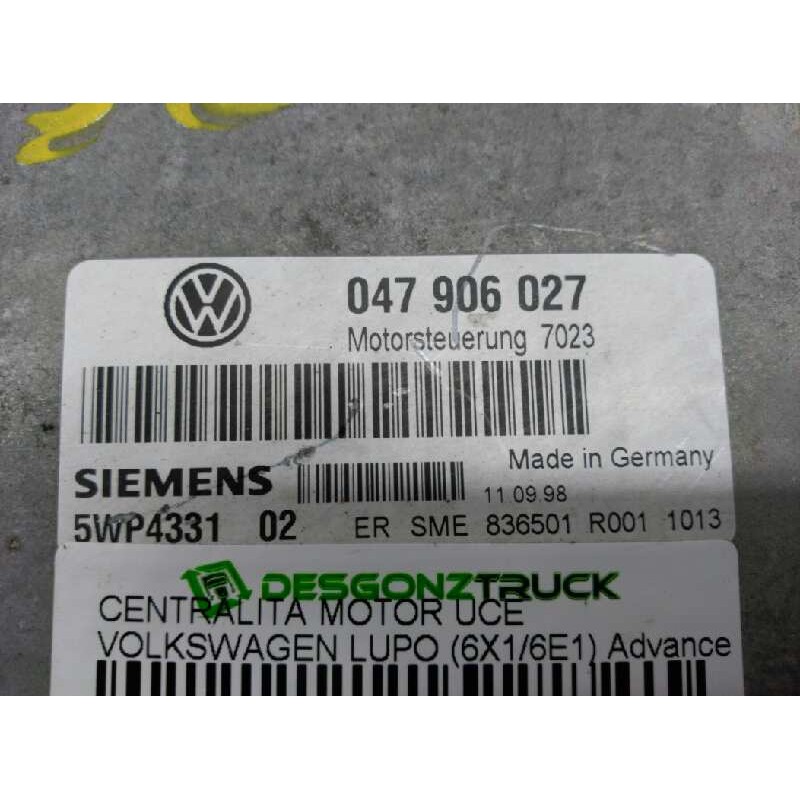 Recambio de centralita motor uce para volkswagen lupo (6x1/6e1) advance referencia OEM IAM 047906027 5WP4331 - Blanco 2