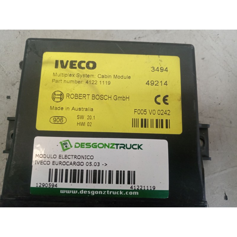 Recambio de modulo electronico para iveco eurocargo 05.03  5.9 diesel referencia OEM IAM 41221119 - Blanco 4