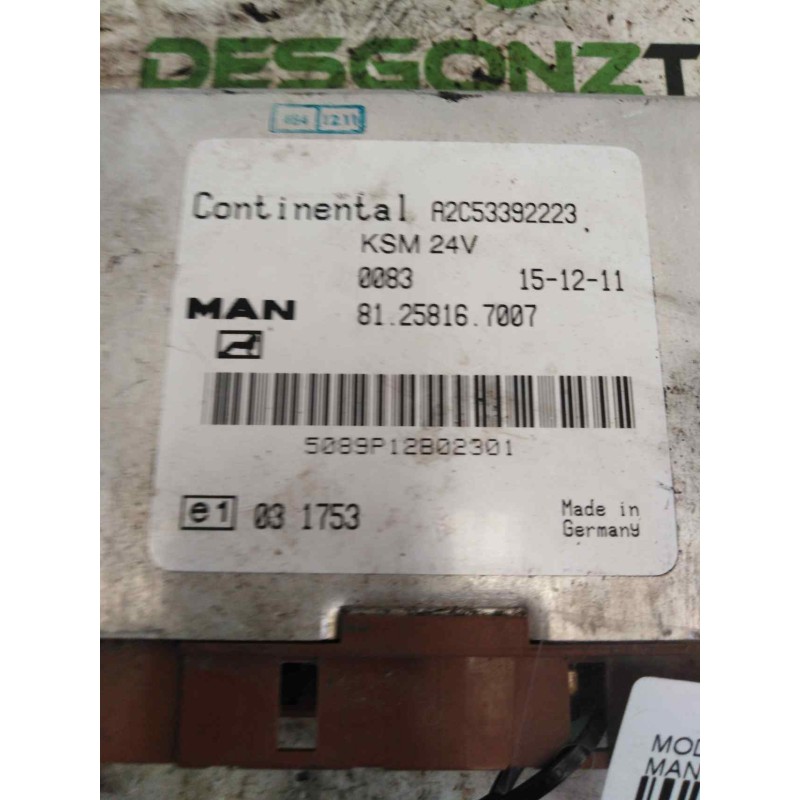 Recambio de modulo electronico para man tgx 18.480 12.4 diesel referencia OEM IAM 81258167007 A2C5339223 - Blanco 2