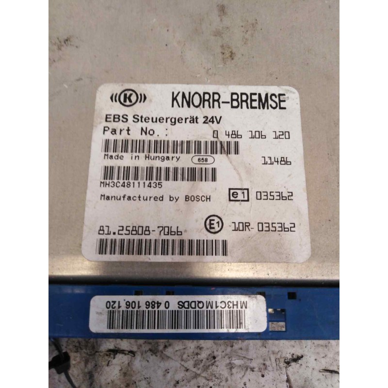Recambio de modulo electronico para man tgx 18.480 12.4 diesel referencia OEM IAM 81258087066 0486106120 CENTRALITA EBS - Blanco 2