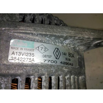 Recambio de alternador para renault clio ii fase i (b/cbo) 1.6 referencia OEM IAM 7700429042 14V/80A 