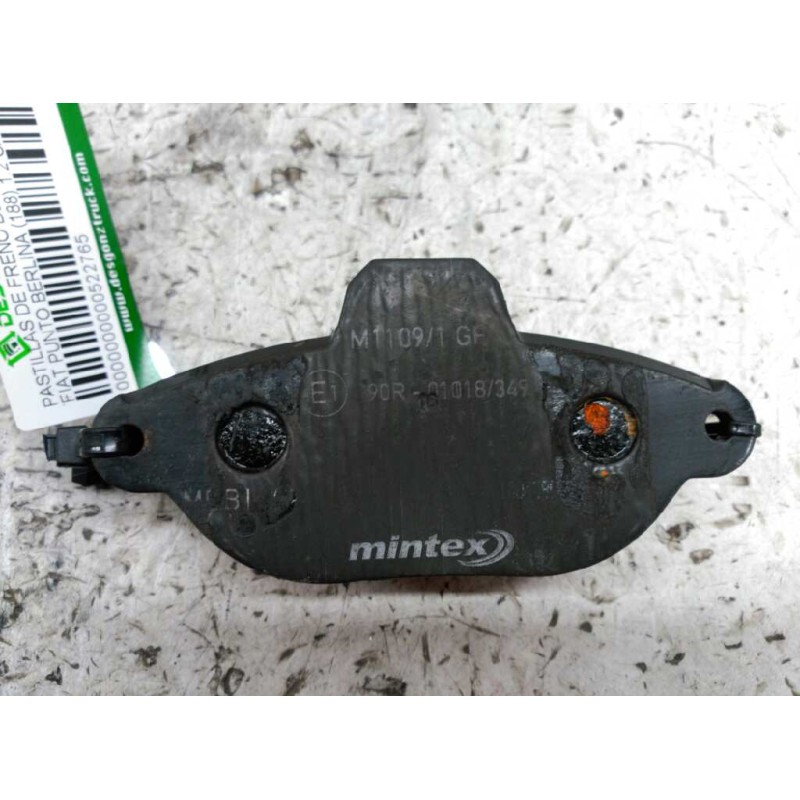 Recambio de pastillas de freno delanteras para fiat punto berlina (188) 1.2 cat referencia OEM IAM - Gris 3
