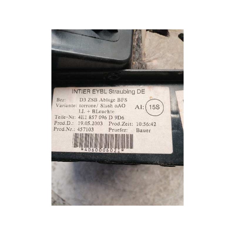 Recambio de guantera para audi a8 (4e2) 3.7 quattro referencia OEM IAM 4E1857096 3