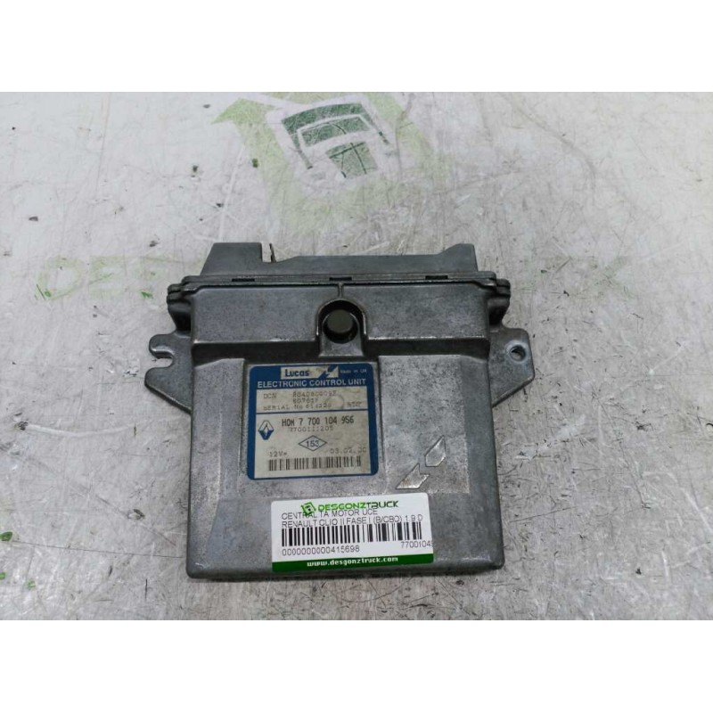 Recambio de centralita motor uce para renault clio ii fase i (b/cbo) 1.9 d referencia OEM IAM 7700104956 7700111205 R0408009F - - Gris