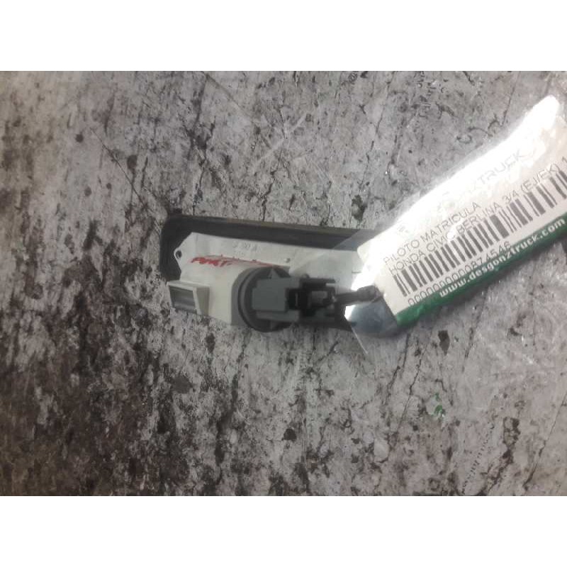 Recambio de piloto matricula para honda civic berlina 3/4 (ej/ek) 1.4 referencia OEM IAM  2 PINS - Negro 2