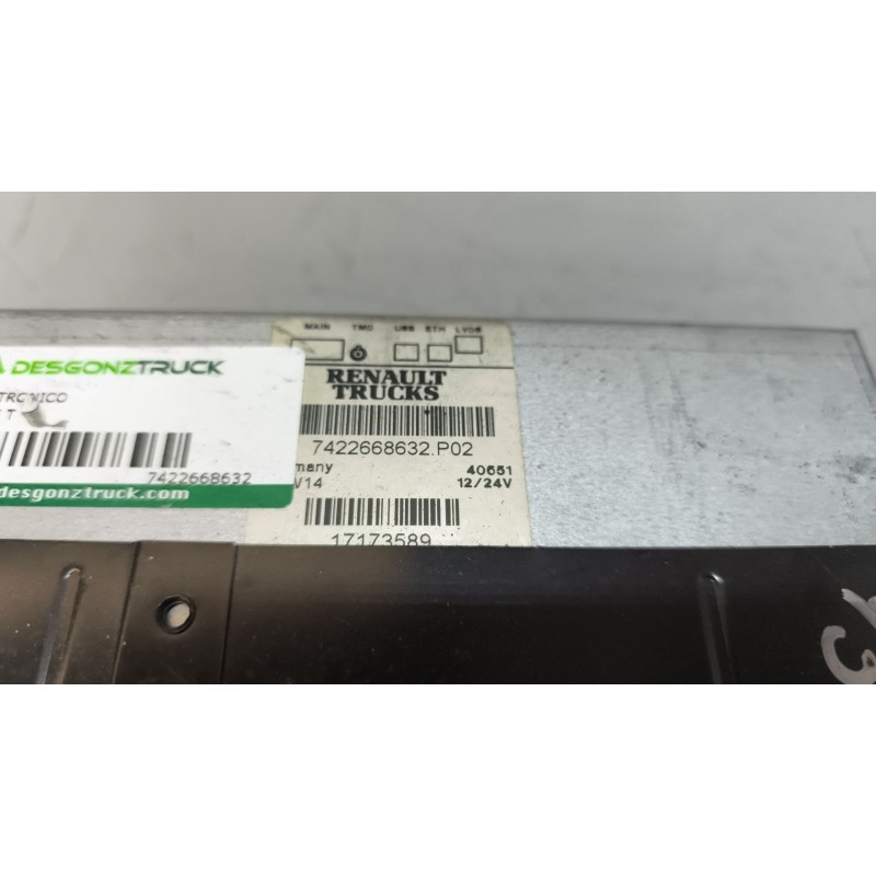 Recambio de modulo electronico para renault serie t 10.8 diesel referencia OEM IAM 7422668632 - Blanco 2