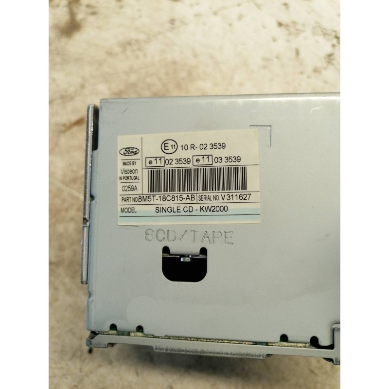 Recambio de sistema audio / radio cd para ford focus lim. (cb4) titanium referencia OEM IAM 8M5T18C815AB - Blanco 3