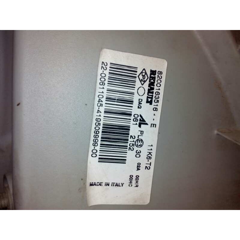 Recambio de faro izquierdo para renault mascott fg 160. 35/55/65 cabina individual referencia OEM IAM 8200163516 2