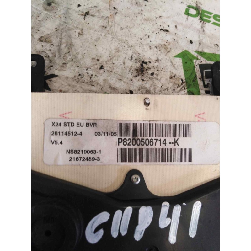 Recambio de cuadro instrumentos para renault mascott fg 120. 35/55/65 cabina individual referencia OEM IAM P8200506714 - Blanco 4