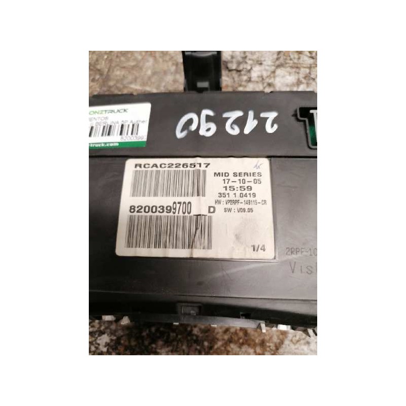 Recambio de cuadro instrumentos para renault megane ii berlina 5p authentique referencia OEM IAM 8200399700D 35110419 - Negro 3