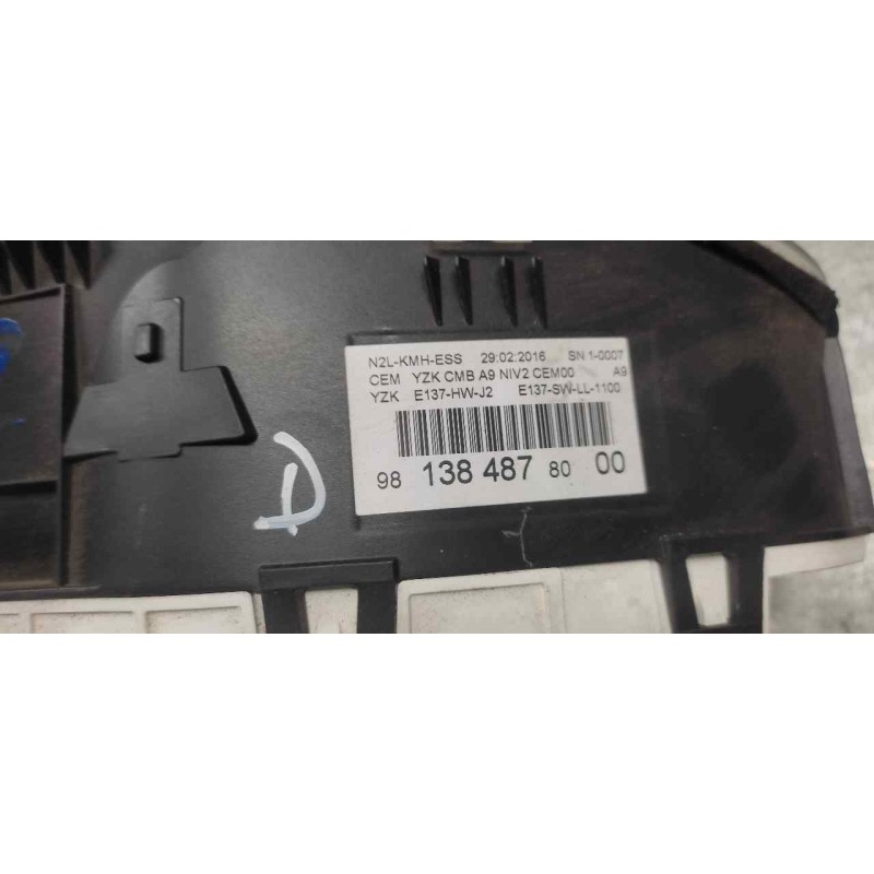 Recambio de cuadro instrumentos para peugeot 208 style referencia OEM IAM 9813848780 2