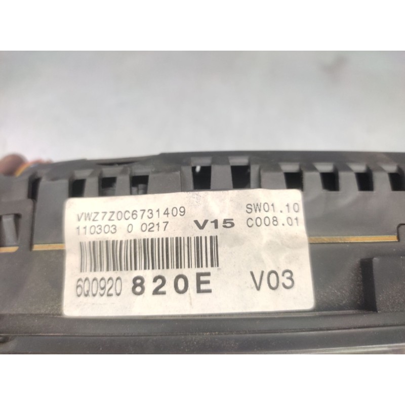 Recambio de cuadro instrumentos para volkswagen polo (9n1) gt referencia OEM IAM 6Q0920820E - Gris 3