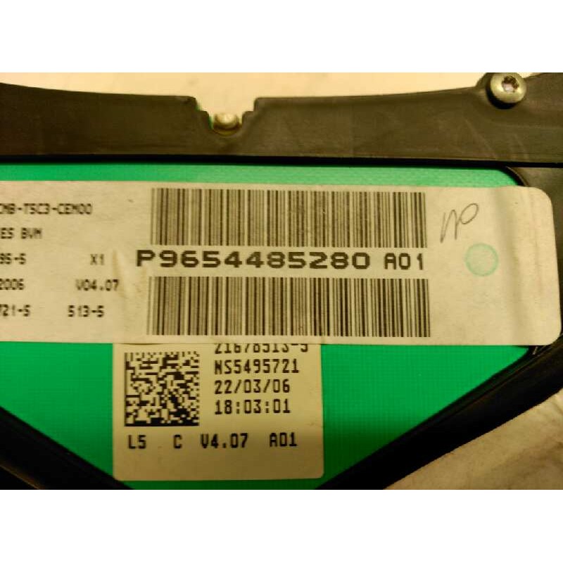 Recambio de cuadro instrumentos para peugeot 307 (s1) xr referencia OEM IAM P9654485280 2