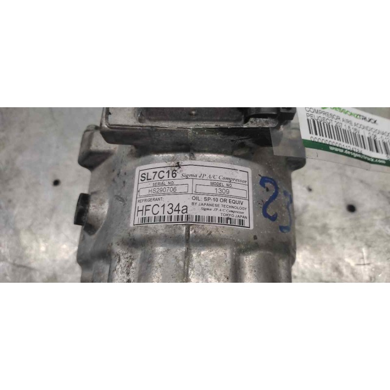 Recambio de compresor aire acondicionado para peugeot 207 1.6 16v referencia OEM IAM SL7C16 HS290706 - Gris 3