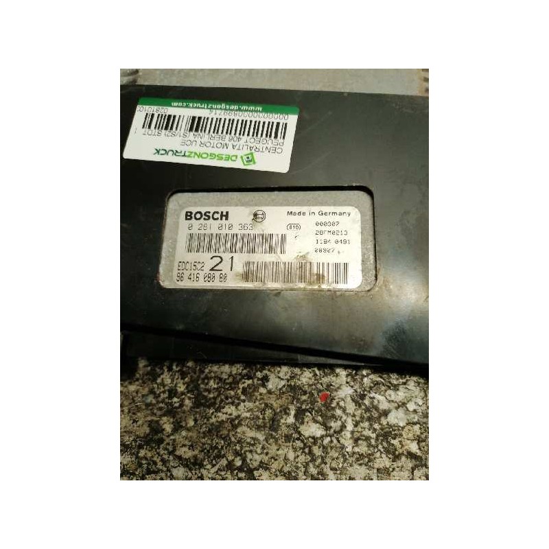 Recambio de centralita motor uce para peugeot 406 berlina (s1/s2) stdt referencia OEM IAM 0281010363 9641608080 2