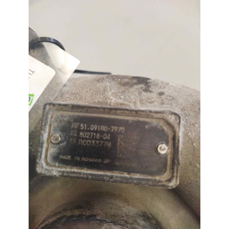 Recambio de turbocompresor para man tgx 18.440 fg / 4x2 bl xl referencia OEM IAM 51091007970 802718-04 RCO3377B - Amarillo 2