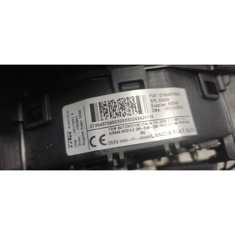 Recambio de airbag delantero izquierdo para fiat ducato combi 33 (290) 130 teilverglast (l1h1) referencia OEM IAM 07354879950 - Blanco 2