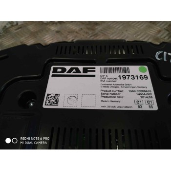 Recambio de cuadro instrumentos para daf serie xf105.xxx fsa 4x2ld space-cab referencia OEM IAM 1973169  