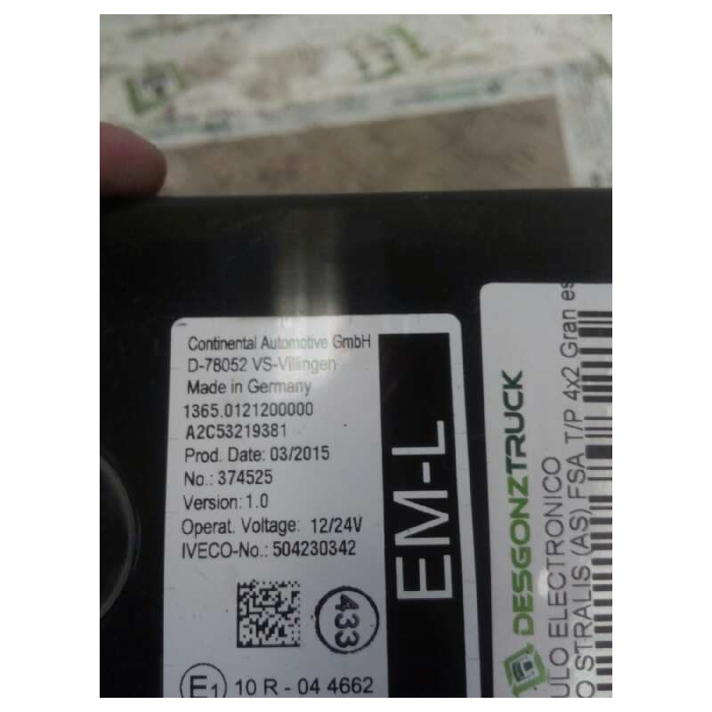 Recambio de modulo electronico para iveco stralis (as) fsa t/p 4x2 gran espacio referencia OEM IAM 504230342 - Blanco 2