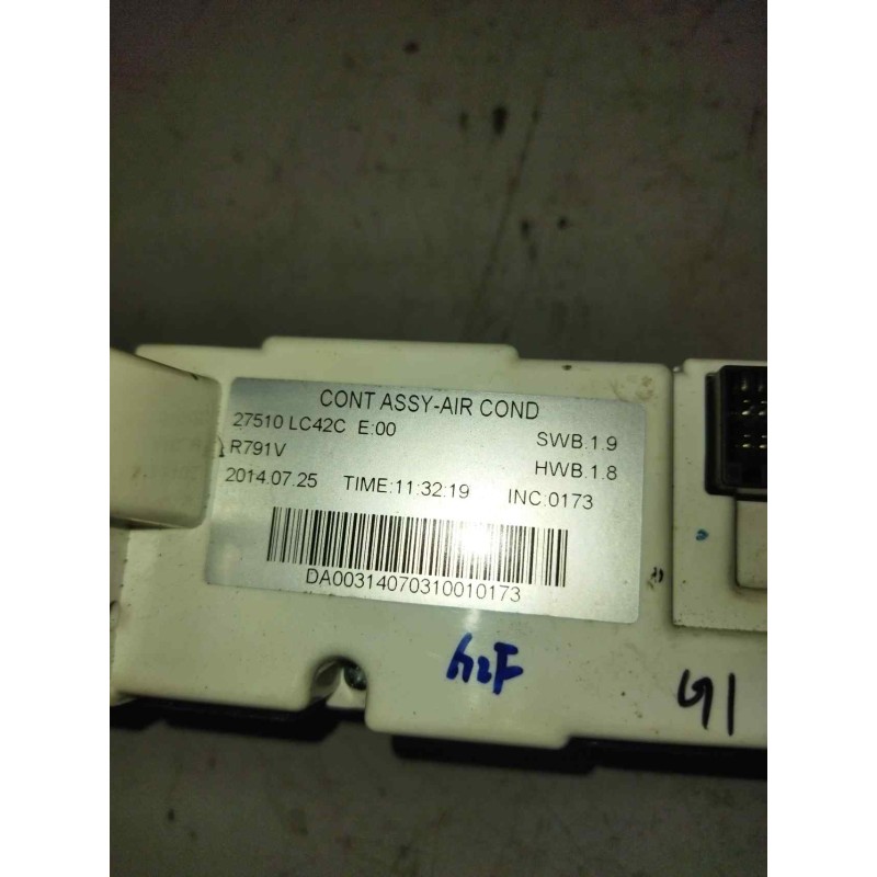 Recambio de mando calefaccion / aire acondicionado para renault serie d referencia OEM IAM 27510LC42C 7485143158 - Blanco 3