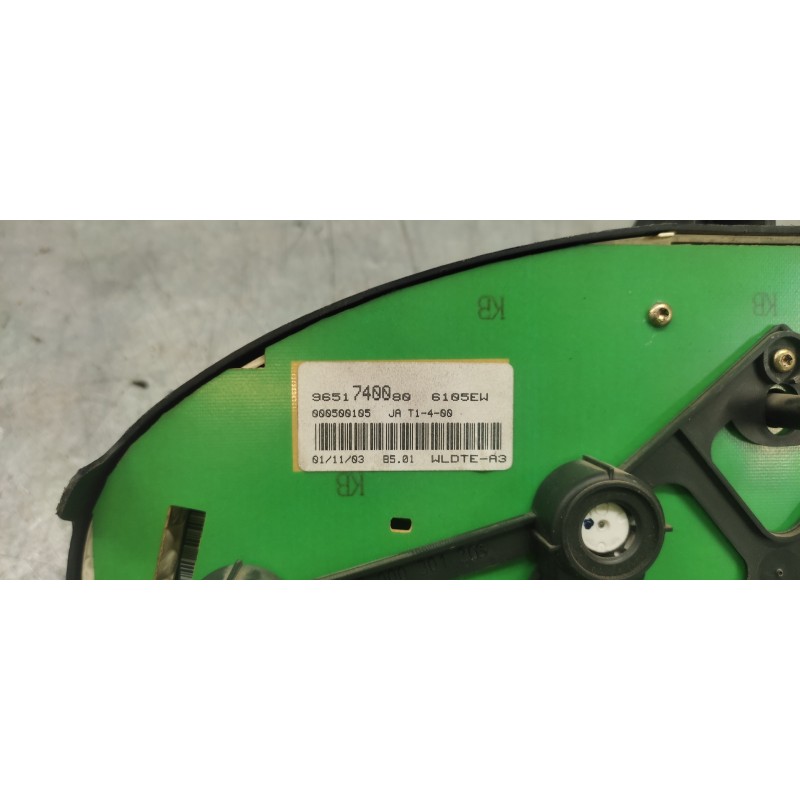 Recambio de cuadro instrumentos para peugeot partner (s2) 1.9 diesel referencia OEM IAM 9651740080 3