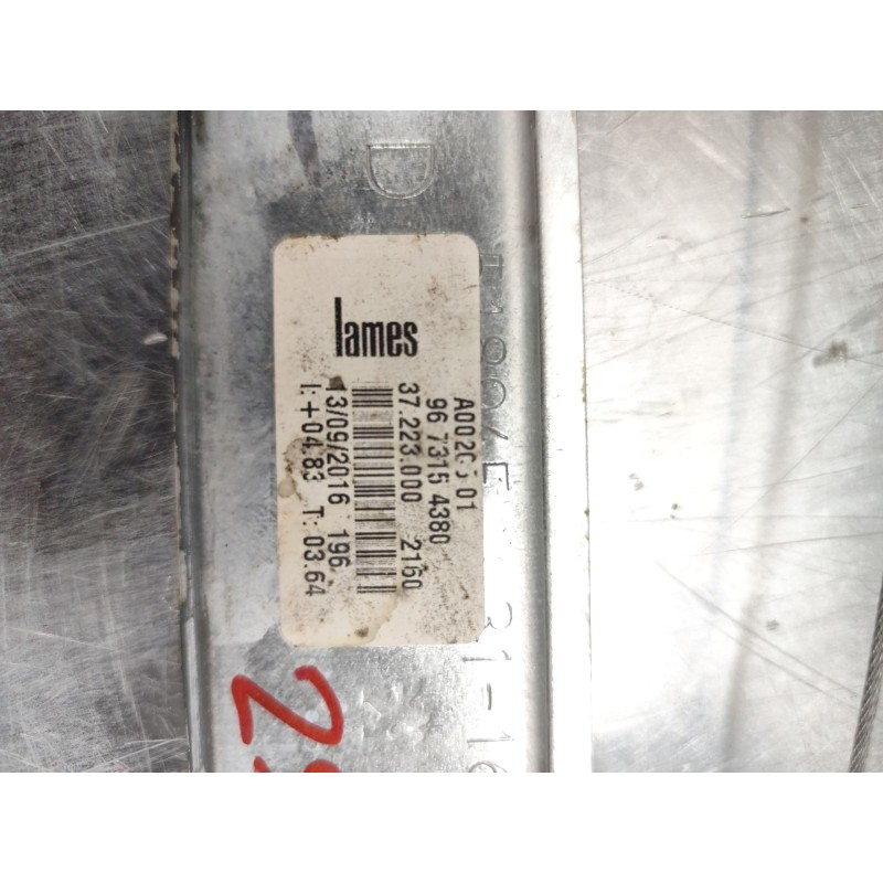 Recambio de elevalunas delantero derecho para peugeot 208 i (ca_, cc_) 1.2 thp 110 referencia OEM IAM 9673154380 - Gris 2