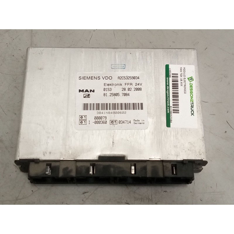 Recambio de modulo electronico para man tgx 18.xxx 12.4 diesel referencia OEM IAM 81258057084 CENTRALITA FFR 