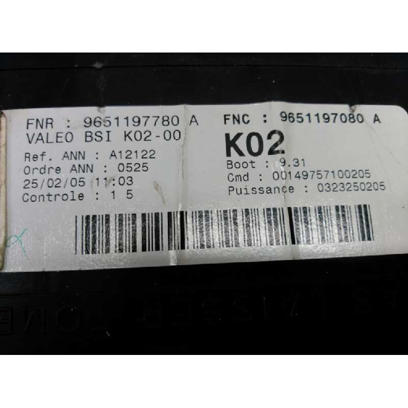 Recambio de caja reles / fusibles para peugeot 307 (s1) xr clim plus referencia OEM IAM 96511978080 BSI - Blanco 5