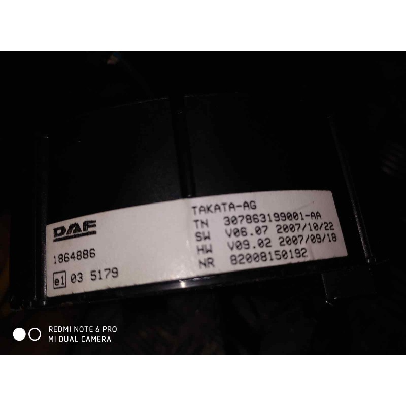 Recambio de anillo airbag para daf serie xf105.510 fsa 4x2ld space-cab referencia OEM IAM 1864886 - Negro 2