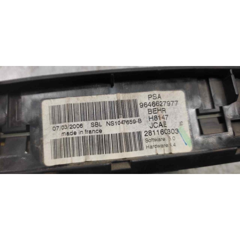 Recambio de mando climatizador para peugeot 307 berlina (s2) x-line referencia OEM IAM 9646627977 281160303 3
