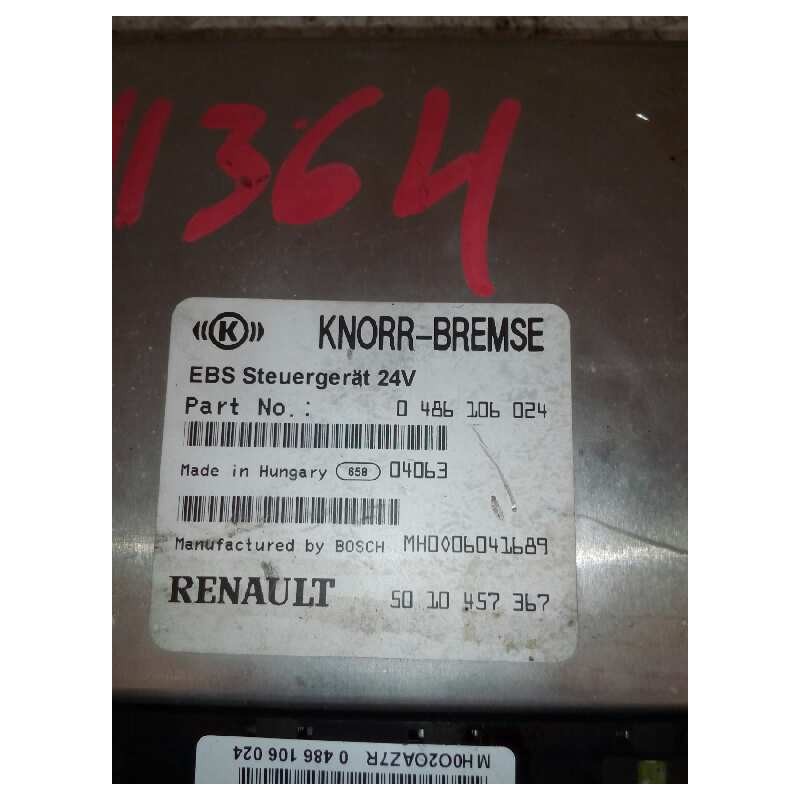 Recambio de modulo electronico para renault magnum e-tech 2000  fas gv 4 x 2 larga distancia referencia OEM IAM 0486106024 50104 - Blanco 2