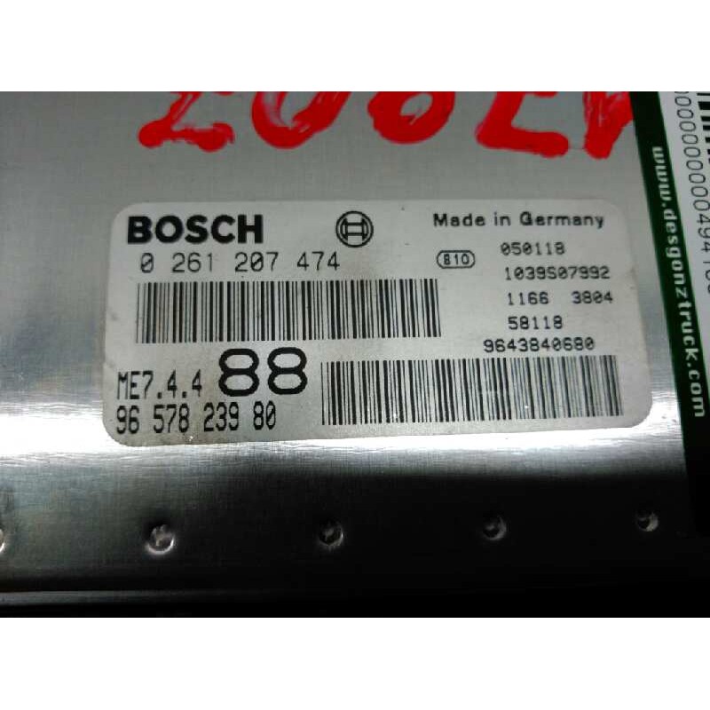 Recambio de centralita motor uce para peugeot 307 (s1) xr clim plus referencia OEM IAM 9657823980 0261207474 - Blanco 2