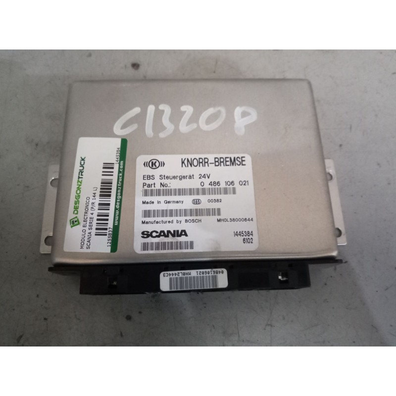 Recambio de modulo electronico para scania serie 4 (p/r 144 l) 14.2 diesel referencia OEM IAM 1445384 CENTRALITA EBS 0486106021 - Blanco