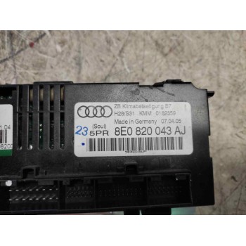 Recambio de mando climatizador para audi a4 berlina (8e) 1.9 tdi referencia OEM IAM 8E0820043AJ  