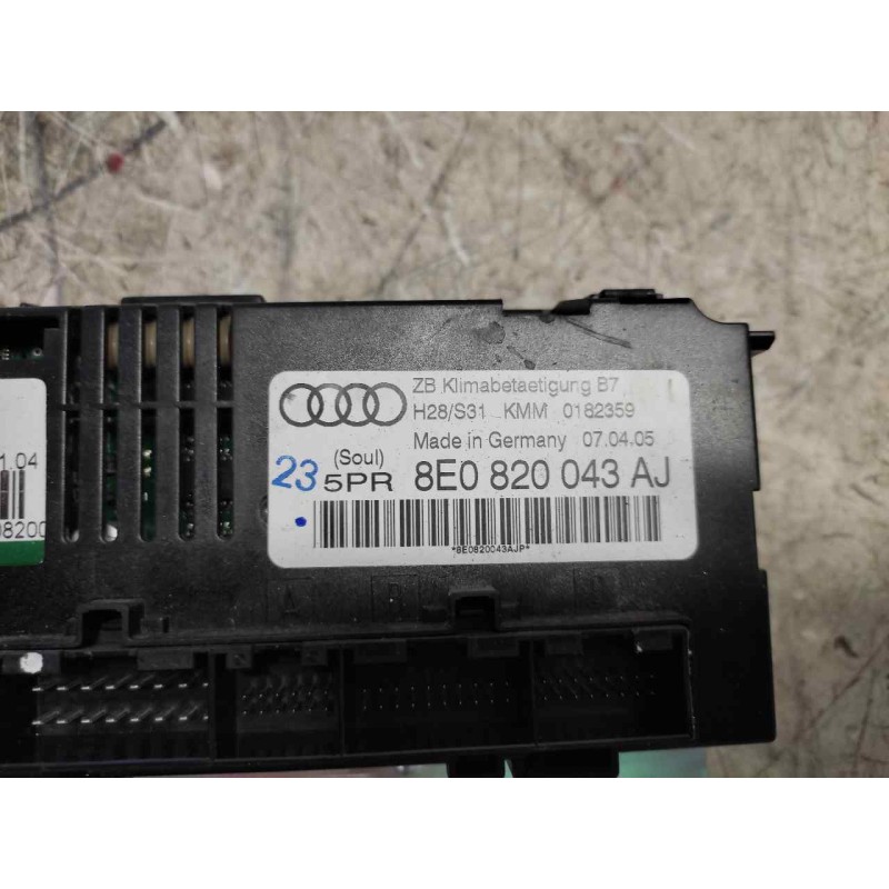 Recambio de mando climatizador para audi a4 berlina (8e) 1.9 tdi referencia OEM IAM 8E0820043AJ - Gris 3