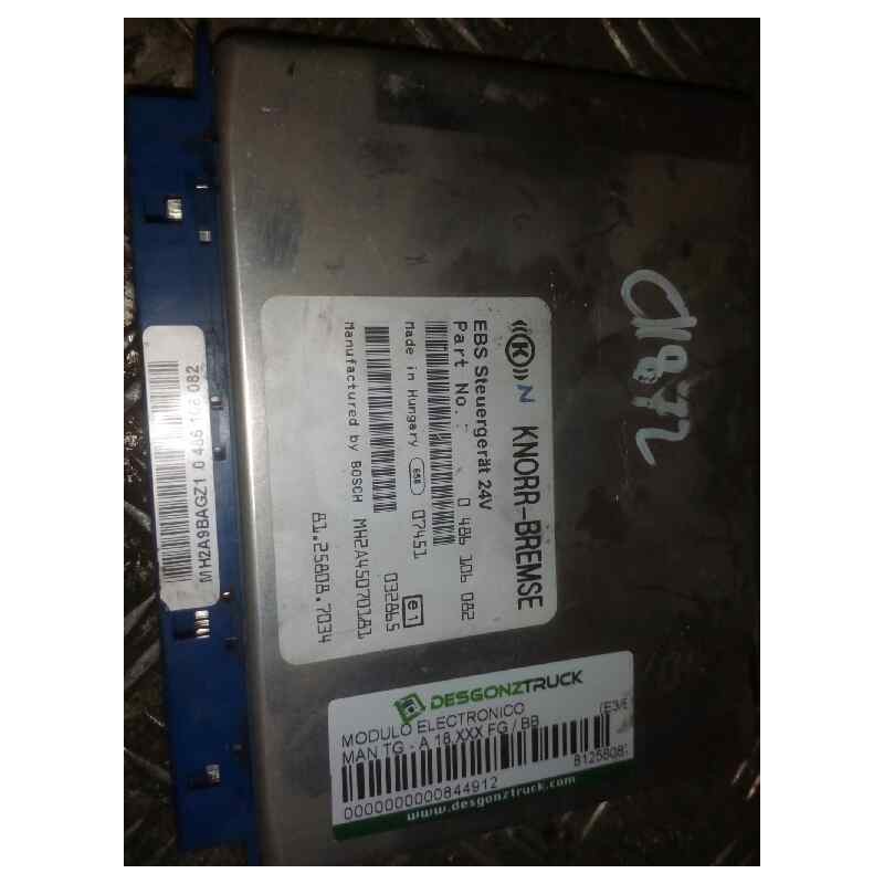 Recambio de modulo electronico para man tg - a 18.480 fg / bb (e3/e4) xlx referencia OEM IAM 81258087034 0486106082 CENTRALITA E 2
