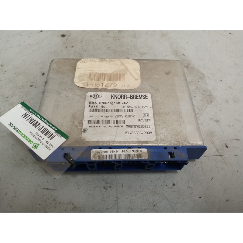 Recambio de modulo electronico para man tg - a 18.xxx 12.4 diesel referencia OEM IAM 81258087009 CENTRALITA EBS 0486106027
