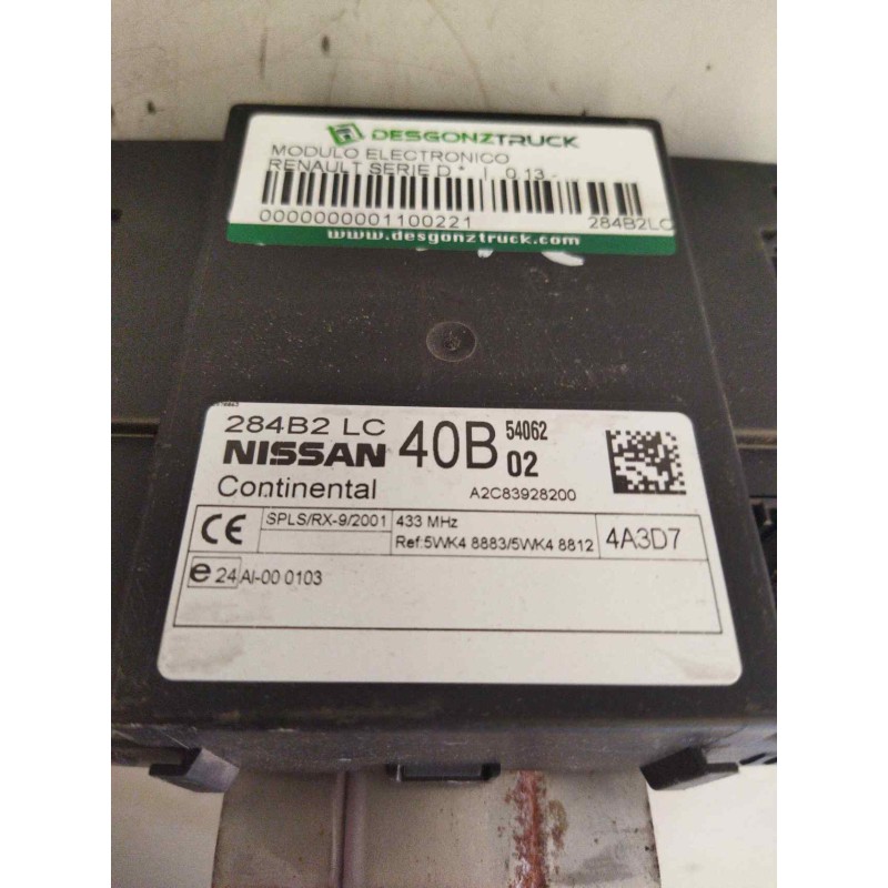 Recambio de modulo electronico para renault serie d referencia OEM IAM 284B2LC40B  CENTRALITA BCM - Blanco 3