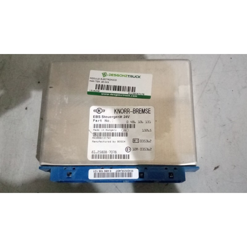 Recambio de modulo electronico para man tgx 18.480 12.4 diesel referencia OEM IAM 81258087078 CENTRALITA EBS 0486106131 - Azul 3