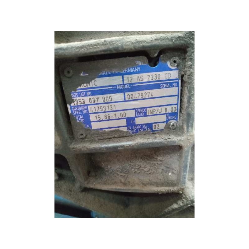 Recambio de caja cambios para iveco stralis (as) fsa t / fp lt 4x2 gran espacio referencia OEM IAM 12AS2330TD 1353031009 4129913 - Blanco 6