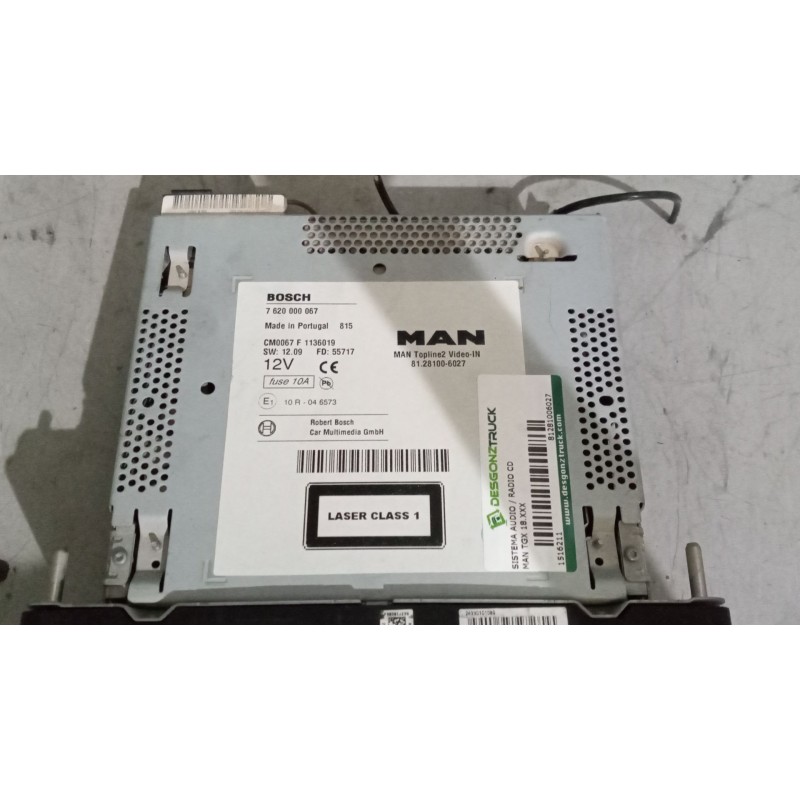 Recambio de sistema audio / radio cd para man tgx 18.480 12.4 diesel referencia OEM IAM 81281006027 - Azul 4