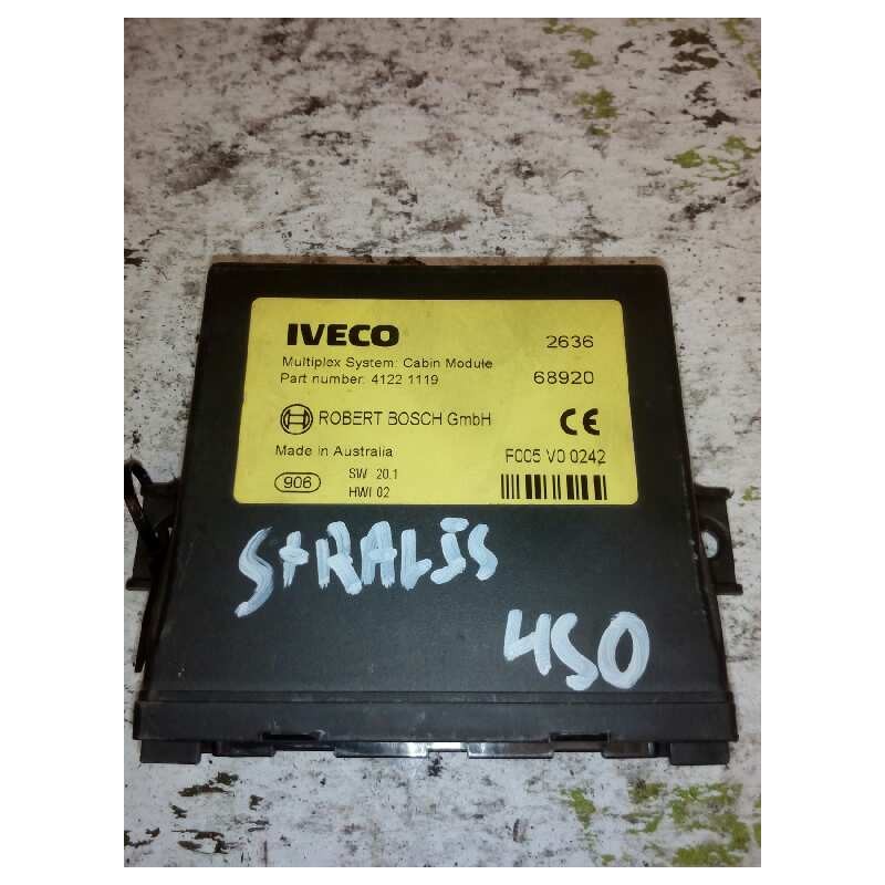 Recambio de modulo electronico para iveco stralis (ad/at) fg ad   4x2 tráfico urbano referencia OEM IAM 41221119 SW20.1 