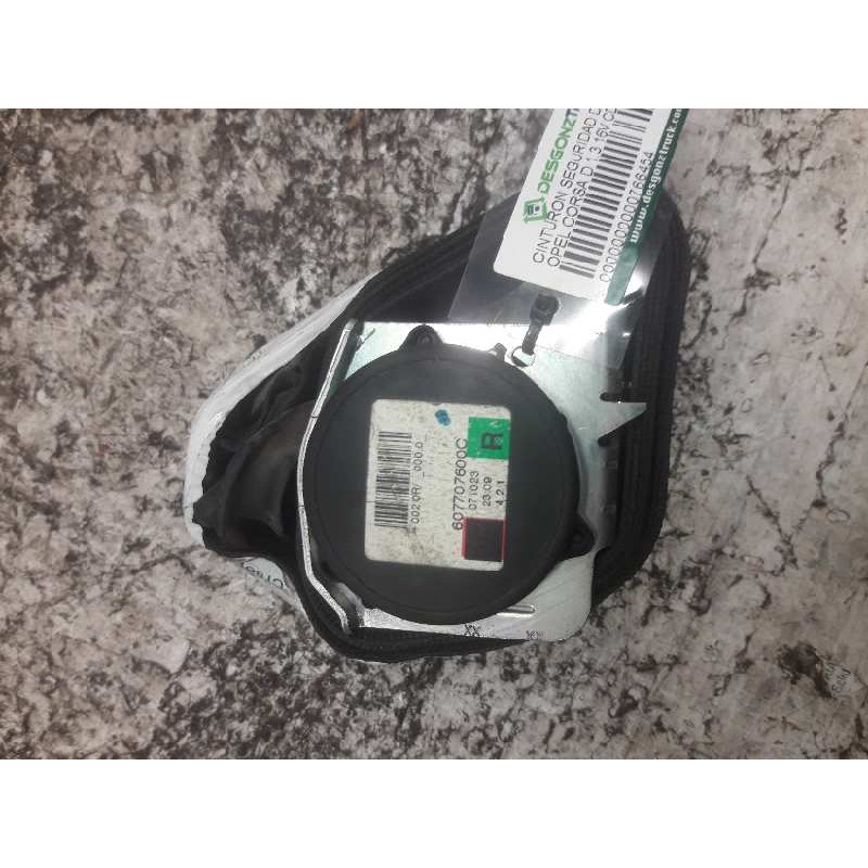 Recambio de cinturon seguridad delantero derecho para opel corsa d 1.3 16v cdti referencia OEM IAM 607707600C 071023 - Blanco