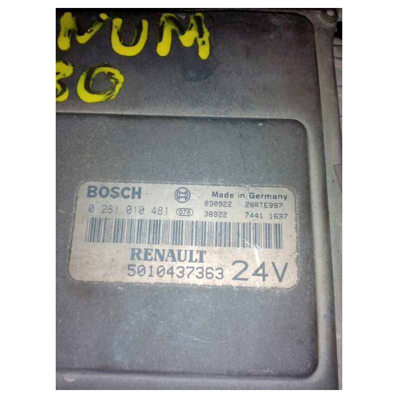 Recambio de centralita motor edc para renault trucks magnum e.tech 480.18 (472-480cv) referencia OEM IAM 0281010481 5010437363 2