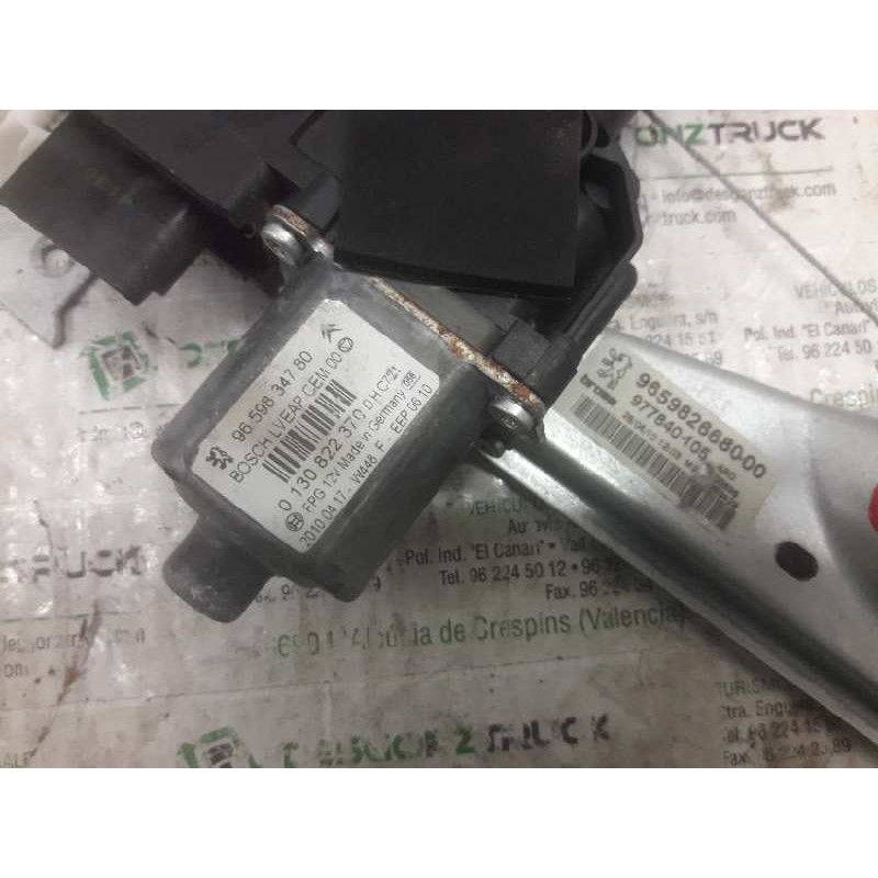 Recambio de elevalunas trasero derecho para peugeot 308 confort referencia OEM IAM 9659834780 0130822370 9659826680 - Negro 2