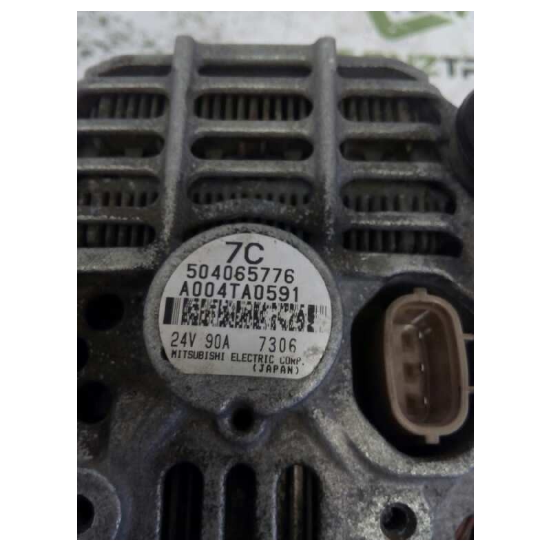 Recambio de alternador para iveco eurotech cursor (mh) fki  (190 e 27) tráfico urbano referencia OEM IAM 504065776 A004TA0591 24 2