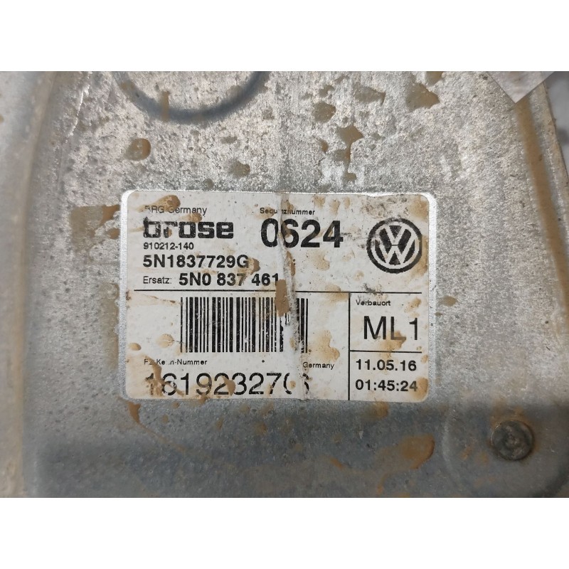 Recambio de elevalunas delantero izquierdo para volkswagen tiguan (5n_) 2.0 tdi 4motion referencia OEM IAM 5N1837729G 5N0837461 - Gris 2