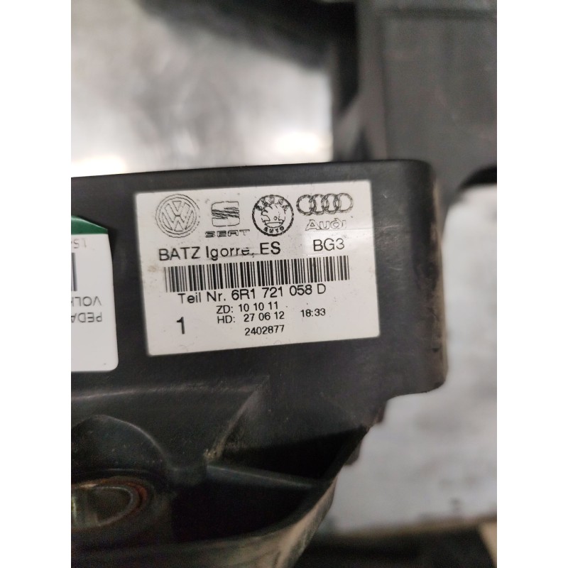 Recambio de pedal freno para volkswagen polo v (6r1, 6c1) 1.6 tdi referencia OEM IAM 6R1721058D - Negro 2